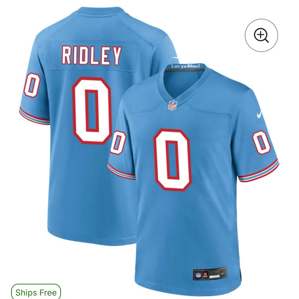Nike Light Blue NFL Jersey Calvin Ridley
